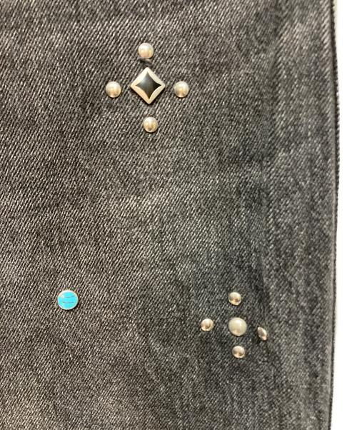 SLY（スライ）SLY (スライ) STUDS SEAM DESIGN FLARE PT-E ブラック サイズ:2の古着・服飾アイテム