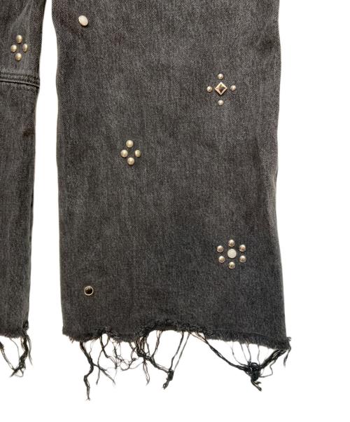 SLY（スライ）SLY (スライ) STUDS SEAM DESIGN FLARE PT-E ブラック サイズ:2の古着・服飾アイテム