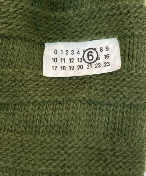 MM6 Maison Margiela（エムエムシックスメゾンマルジェラ）MM6 Maison Margiela (エムエムシックスメゾンマルジェラ) Damaged Turtleneck Knit オリーブ サイズ:Mの古着・服飾アイテム
