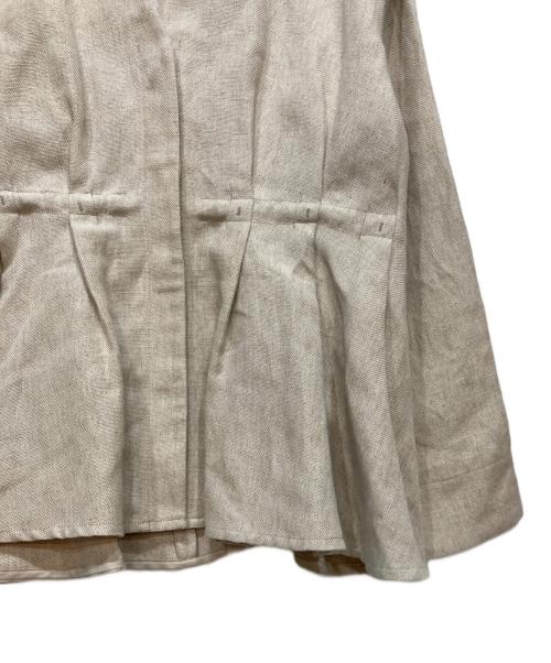 martinique（マルティニーク）martinique (マルティニーク) ソフトリネン タックジャケット ベージュ サイズ:FREEの古着・服飾アイテム