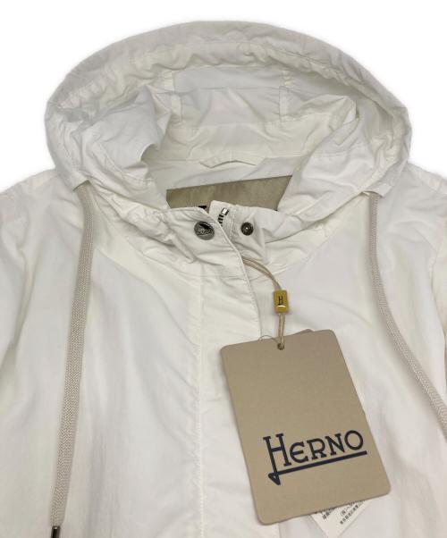 HERNO（ヘルノ）HERNO (ヘルノ) スプリング フーデッドコート ホワイト サイズ:38の古着・服飾アイテム