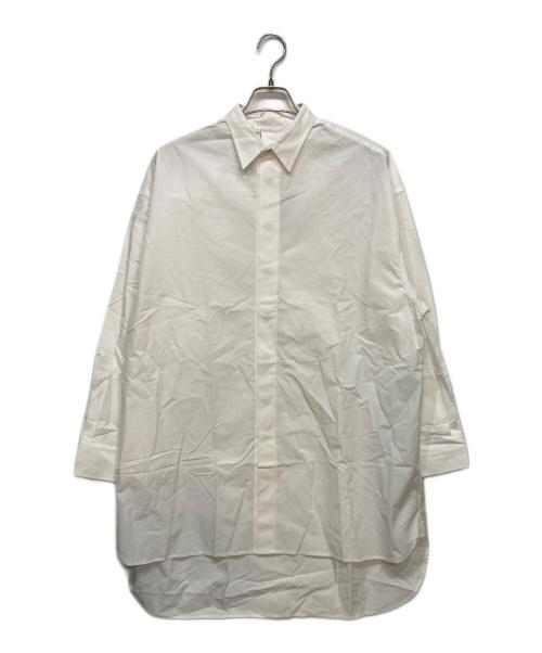 BARBA（バルバ）BARBA (バルバ) 比翼ロング丈シャツ ホワイト サイズ:40 未使用品の古着・服飾アイテム