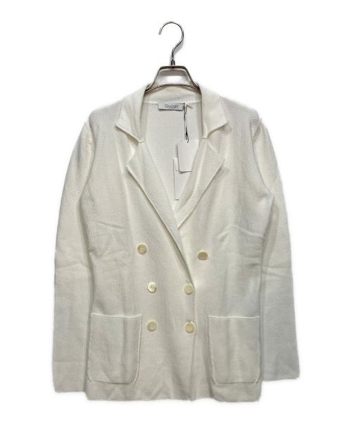 Cruciani（クルチアーニ）Cruciani (クルチアーニ) ダブル ニット ジャケット ホワイト サイズ:42の古着・服飾アイテム