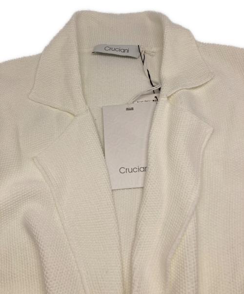 Cruciani（クルチアーニ）Cruciani (クルチアーニ) ダブル ニット ジャケット ホワイト サイズ:42の古着・服飾アイテム