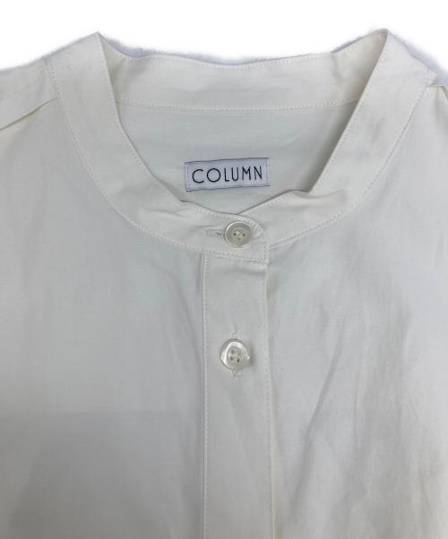 COLUMN（コラム）COLUMN (コラム) プリーツ切替シャツ ホワイト サイズ:38 未使用品の古着・服飾アイテム