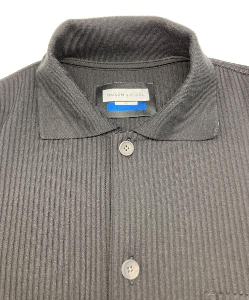 MAISON SPECIAL（メゾンスペシャル）MAISON SPECIAL (メゾンスペシャル) Omega Rib Prime-Over Long Sleeve Shirt ブラック サイズ:1の古着・服飾アイテム