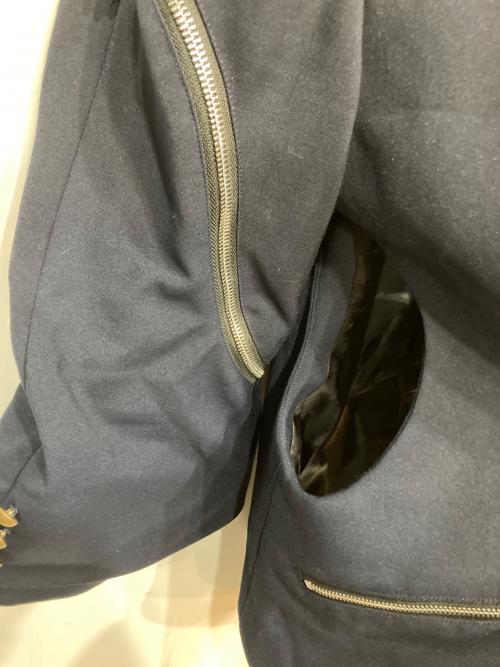 YOIKADAKADA（ヨイカダカダ）YOIKADAKADA (ヨイカダカダ) デザインテーラードジャケット ネイビー サイズ:Lの古着・服飾アイテム