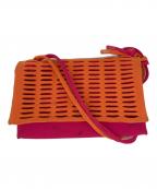 GOOD GOODS ISSEY MIYAKEグッドグッズ イッセイミヤケ）の古着「MOKKO FLAP POUCH」｜オレンジ