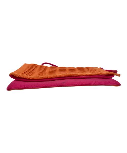 GOOD GOODS ISSEY MIYAKE（グッドグッズ イッセイミヤケ）GOOD GOODS ISSEY MIYAKE (グッドグッズ イッセイミヤケ) MOKKO FLAP POUCH オレンジの古着・服飾アイテム