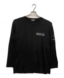 WILDSIDE YOHJI YAMAMOTO×New Era（ワイルドサイド ヨウジ ヤマモト×ニューエラ）の古着「Pink Dahlia Long Sleeve T-shirt」｜ブラック