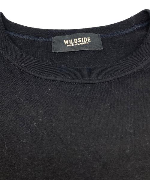 WILDSIDE YOHJI YAMAMOTO（ワイルドサイド ヨウジ ヤマモト）WILDSIDE YOHJI YAMAMOTO (ワイルドサイド ヨウジ ヤマモト) New Era (ニューエラ) Pink Dahlia Long Sleeve T-shirt ブラック サイズ:4の古着・服飾アイテム