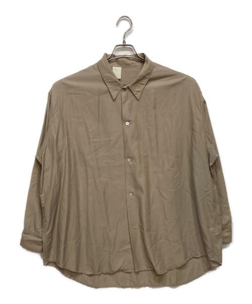 N.HOOLYWOOD（エヌ ハリウッド）N.HOOLYWOOD (エヌ ハリウッド) WIDE SHIRT ベージュ サイズ:38の古着・服飾アイテム