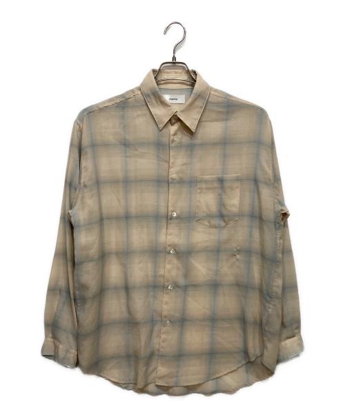 MARKA（マーカ）MARKA (マーカ) ウール チェックシャツ ベージュ サイズ:2の古着・服飾アイテム