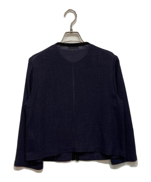 BALLSEY（ボールジィ）BALLSEY (ボールジィ) カラミ ノーカラージャケット ネイビー サイズ:36の古着・服飾アイテム