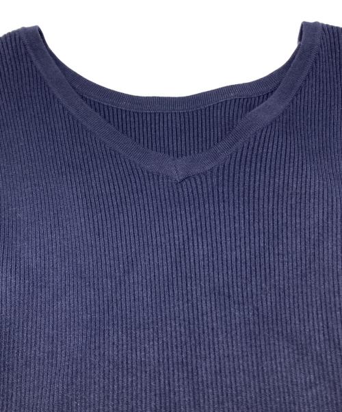 regleam（リグリーム）regleam (リグリーム) ニット 切替 ワンピース ネイビー サイズ:Sの古着・服飾アイテム
