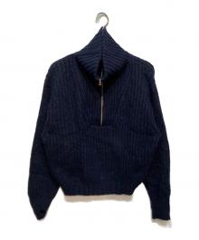 Shinzone（シンゾーン）の古着「DUFFY HALF ZIP KNIT」｜ネイビー