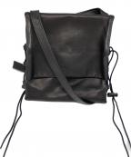 YOHJI YAMAMOTOヨウジヤマモト）の古着「GARMENT LEATHER BOTTLE SACOCHE」｜ブラック