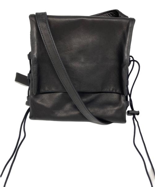 YOHJI YAMAMOTO（ヨウジヤマモト）YOHJI YAMAMOTO (ヨウジヤマモト) GARMENT LEATHER BOTTLE SACOCHE ブラックの古着・服飾アイテム