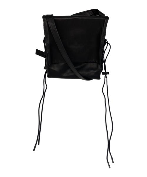 YOHJI YAMAMOTO（ヨウジヤマモト）YOHJI YAMAMOTO (ヨウジヤマモト) GARMENT LEATHER BOTTLE SACOCHE ブラックの古着・服飾アイテム