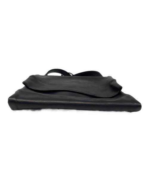 YOHJI YAMAMOTO（ヨウジヤマモト）YOHJI YAMAMOTO (ヨウジヤマモト) GARMENT LEATHER BOTTLE SACOCHE ブラックの古着・服飾アイテム