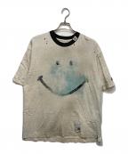 Maison MIHARA YASUHIROメゾン ミハラ ヤスヒロ）の古着「SMILY FACE PRINTED DISTRESSED TEE」｜グレー