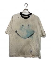Maison MIHARA YASUHIRO（メゾン ミハラ ヤスヒロ）の古着「SMILY FACE PRINTED DISTRESSED TEE」｜グレー