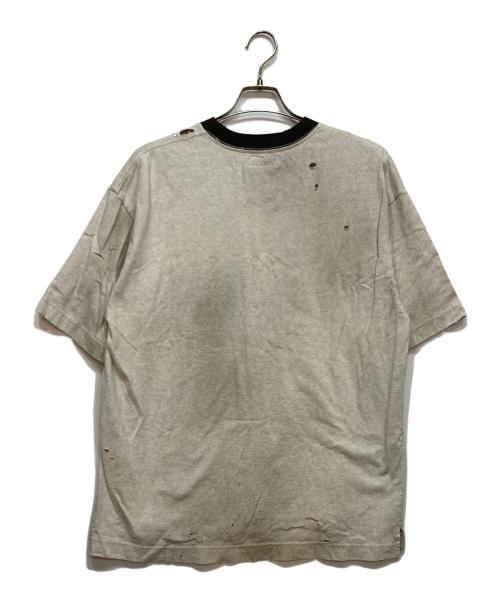Maison MIHARA YASUHIRO（メゾン ミハラ ヤスヒロ）Maison MIHARA YASUHIRO (メゾン ミハラ ヤスヒロ) SMILY FACE PRINTED DISTRESSED TEE グレー サイズ:44の古着・服飾アイテム