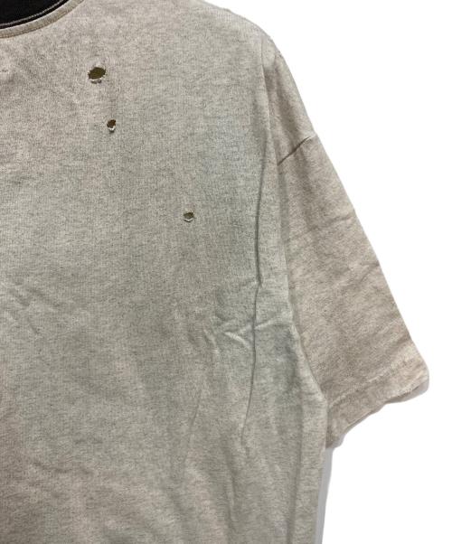 Maison MIHARA YASUHIRO（メゾン ミハラ ヤスヒロ）Maison MIHARA YASUHIRO (メゾン ミハラ ヤスヒロ) SMILY FACE PRINTED DISTRESSED TEE グレー サイズ:44の古着・服飾アイテム