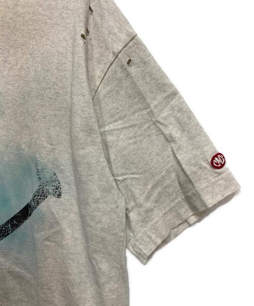 Maison MIHARA YASUHIRO（メゾン ミハラ ヤスヒロ）Maison MIHARA YASUHIRO (メゾン ミハラ ヤスヒロ) SMILY FACE PRINTED DISTRESSED TEE グレー サイズ:44の古着・服飾アイテム