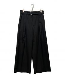 JIL SANDER（ジルサンダー）の古着「Fine Wool Gabardine Relaxed Fit Trousers」｜ブラック