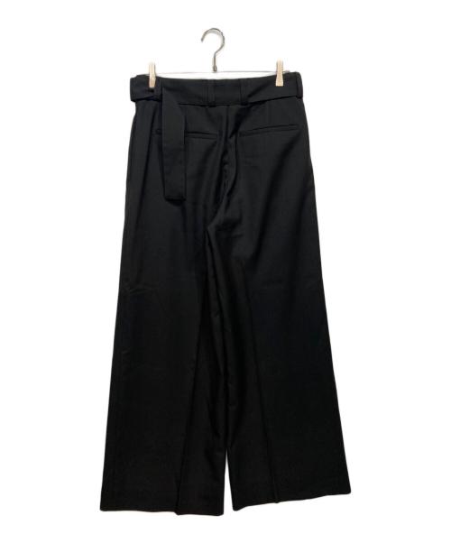 JIL SANDER（ジルサンダー）JIL SANDER (ジルサンダー) Fine Wool Gabardine Relaxed Fit Trousers ブラック サイズ:44の古着・服飾アイテム