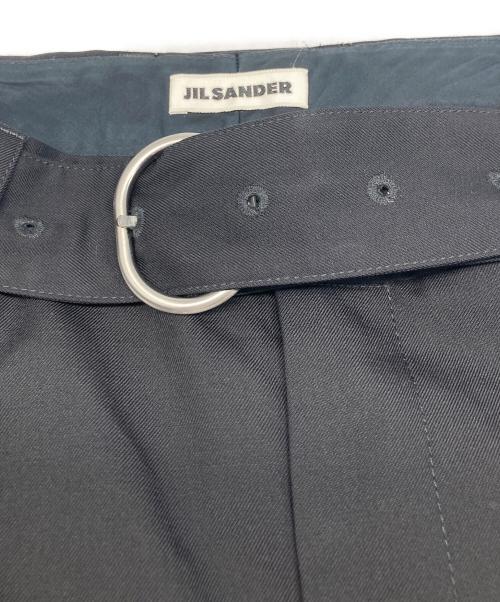 JIL SANDER（ジルサンダー）JIL SANDER (ジルサンダー) Fine Wool Gabardine Relaxed Fit Trousers ブラック サイズ:44の古着・服飾アイテム