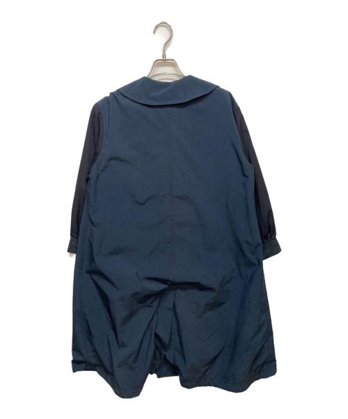 tricot COMME des GARCONS（トリココムデギャルソン）tricot COMME des GARCONS (トリココムデギャルソン) 丸襟切替ダブルブレストステンカラーコート ブラック サイズ:Sの古着・服飾アイテム