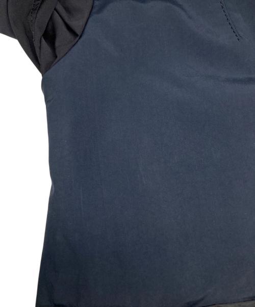 tricot COMME des GARCONS（トリココムデギャルソン）tricot COMME des GARCONS (トリココムデギャルソン) 丸襟切替ダブルブレストステンカラーコート ブラック サイズ:Sの古着・服飾アイテム