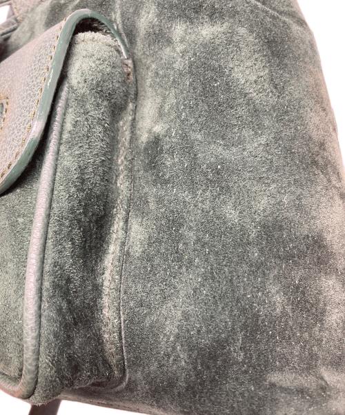 GUCCI（グッチ）GUCCI (グッチ) バンブー スエード ミニリュック グリーンの古着・服飾アイテム