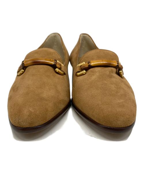 GUCCI（グッチ）GUCCI (グッチ) バンブースエードローファー ベージュ サイズ:36の古着・服飾アイテム