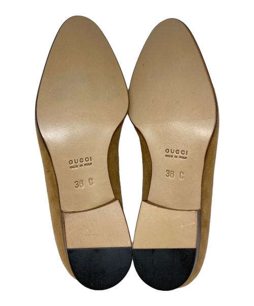 GUCCI（グッチ）GUCCI (グッチ) バンブースエードローファー ベージュ サイズ:36の古着・服飾アイテム
