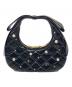 CHARLES & KEITH (チャールズアンドキース) ジェイニーキルトパールバッグ ブラック：8000円