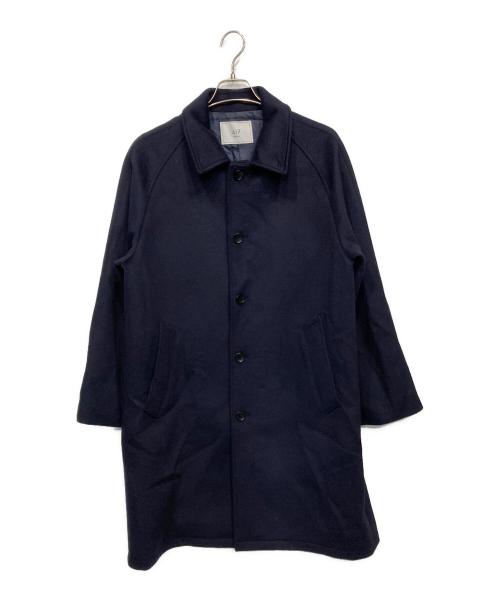 417 by EDIFICE（417 バイ エディフィス）417 by EDIFICE (417 バイ エディフィス) ウールミックス マックコート ネイビー サイズ:Lの古着・服飾アイテム