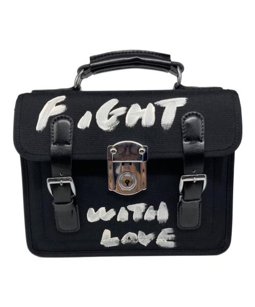 COMME des GARCONS GIRL（コムデギャルソンガール）COMME des GARCONS GIRL (コムデギャルソンガール) ペイント キャンバス 2WAY バッグ ブラックの古着・服飾アイテム