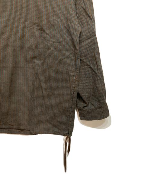 STEVEN ALAN（スティーブンアラン）STEVEN ALAN (スティーブンアラン) チェック ジップ プルオーバー シャツ LOOSE ブラウン サイズ:Sの古着・服飾アイテム
