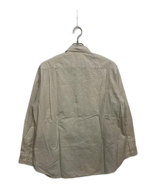 STEVEN ALAN（スティーブンアラン）STEVEN ALAN (スティーブンアラン) 60 コンパクト ストライプ レギュラーカラー シャツ LOOSE ベージュ サイズ:Sの古着・服飾アイテム