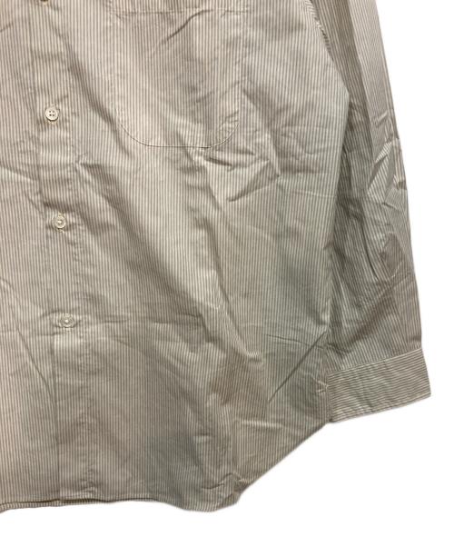 STEVEN ALAN（スティーブンアラン）STEVEN ALAN (スティーブンアラン) 60 コンパクト ストライプ レギュラーカラー シャツ LOOSE ベージュ サイズ:Sの古着・服飾アイテム