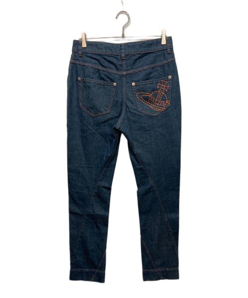 Vivienne Westwood RED LABEL（ヴィヴィアンウエストウッドレッドレーベル）Vivienne Westwood RED LABEL (ヴィヴィアンウエストウッドレッドレーベル) オーブ刺繍デニムパンツ インディゴ サイズ:Ｍの古着・服飾アイテム