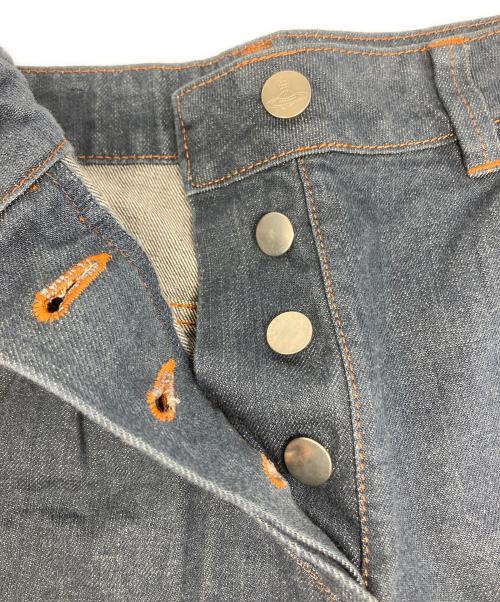 Vivienne Westwood RED LABEL（ヴィヴィアンウエストウッドレッドレーベル）Vivienne Westwood RED LABEL (ヴィヴィアンウエストウッドレッドレーベル) オーブ刺繍デニムパンツ インディゴ サイズ:Ｍの古着・服飾アイテム