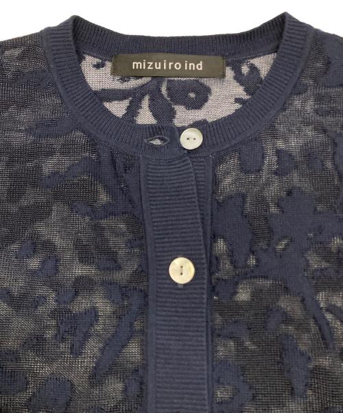 mizuiro-ind（ミズイロインド）mizuiro-ind (ミズイロインド) レースカーディガン ネイビー サイズ:ーの古着・服飾アイテム