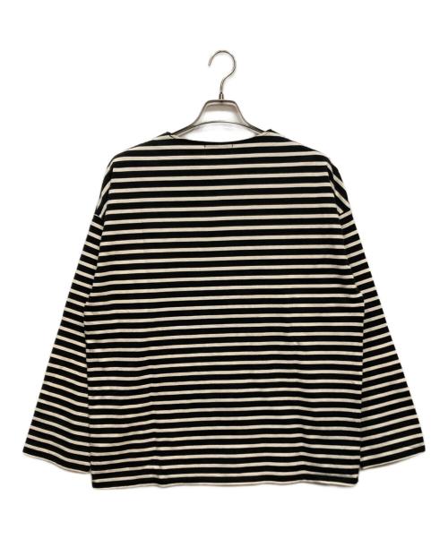 MARKA（マーカ）MARKA (マーカ) バスクシャツ ホワイト×ブラック サイズ:1の古着・服飾アイテム