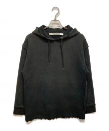 PERVERZE（パーバーズ）の古着「ダメージ加工パーカー」｜ブラック