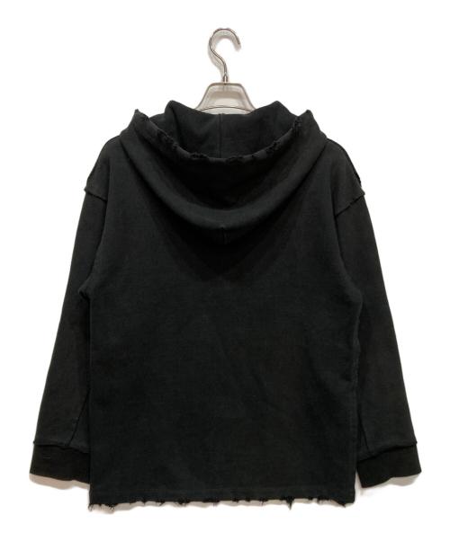 PERVERZE（パーバーズ）PERVERZE (パーバーズ) ダメージ加工パーカー ブラック サイズ:FREEの古着・服飾アイテム