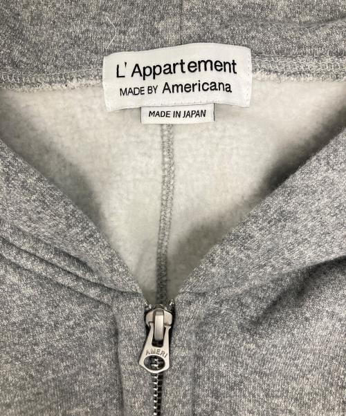 L'appartement（アパルトモン）L'appartement (アパルトモン) Americana (アメリカーナ) 別注ダブルジップパーカー グレー サイズ:FREEの古着・服飾アイテム